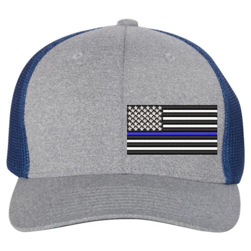 United Family - Melange Trucker Cap With Mesh Back - Blue Thumbnail