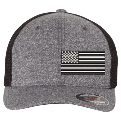 United Family - Melange Trucker Cap With Mesh Back - Grey Thumbnail