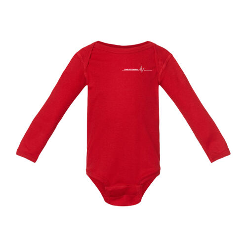Line Defenders - Infant Long Sleeve Baby Rib Bodysuit w/ Back Name Option Thumbnail