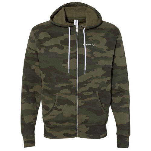 Line Defenders - Unisex Hooded Full-Zip Sweatshirt w/ Back Name Option Thumbnail